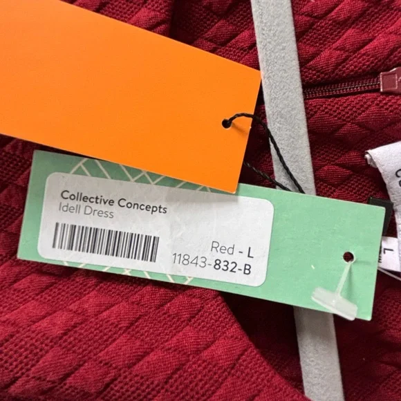 Collective Concepts Rich Red Textured Midi Dress - Picture 7 of 9